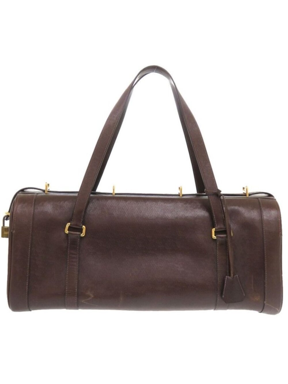 Hermes Vintage Leather Brown Gold Hardware 00 Boston Bag